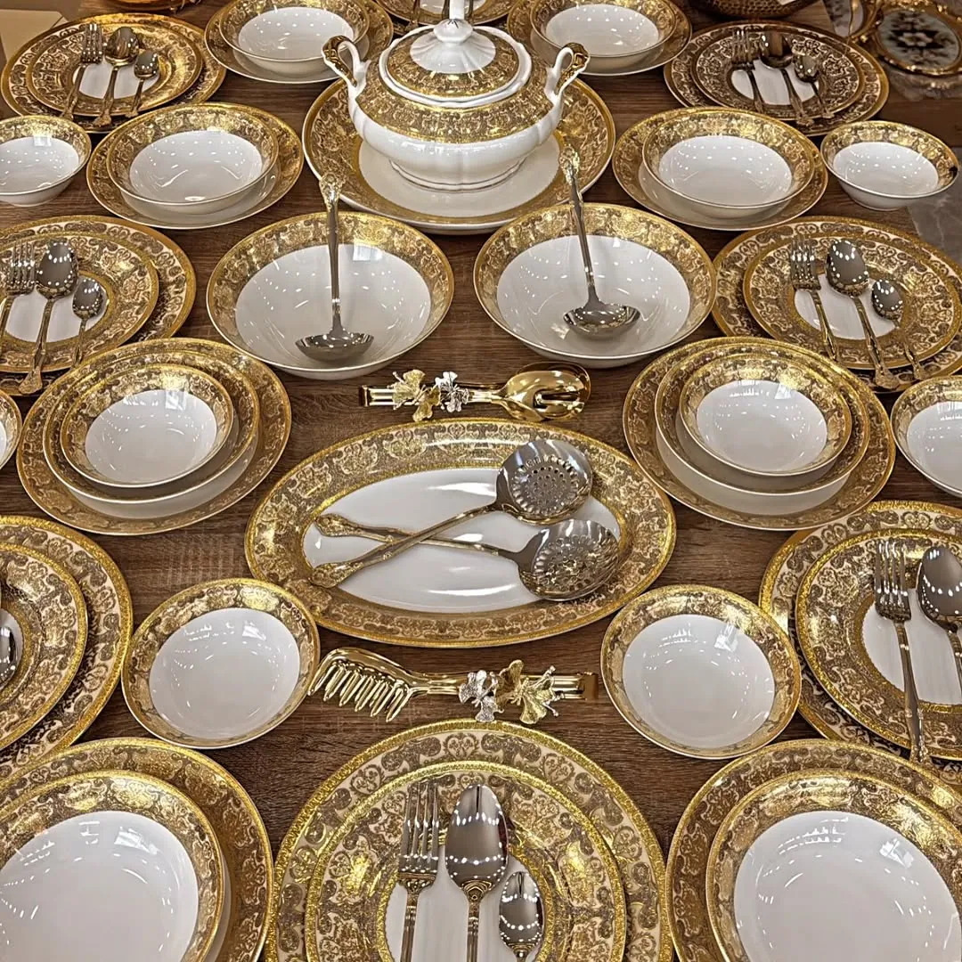 French Design 73-Piece Dinnerware Set for 12 Persons