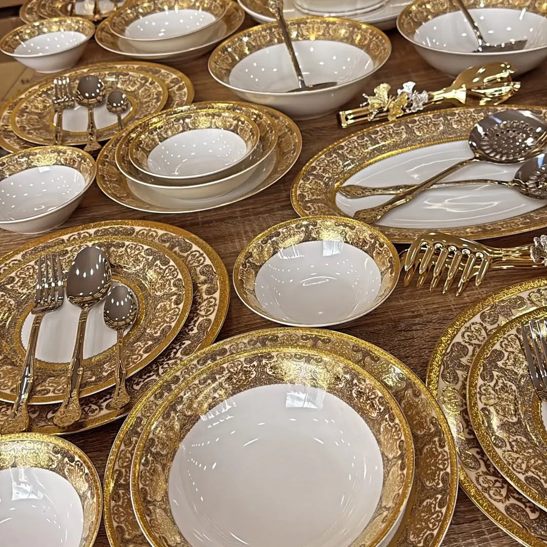 French Design 73-Piece Dinnerware Set for 12 Persons