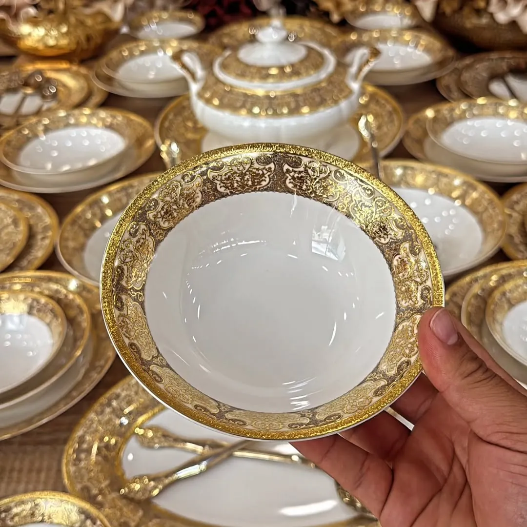 French Design 73-Piece Dinnerware Set for 12 Persons