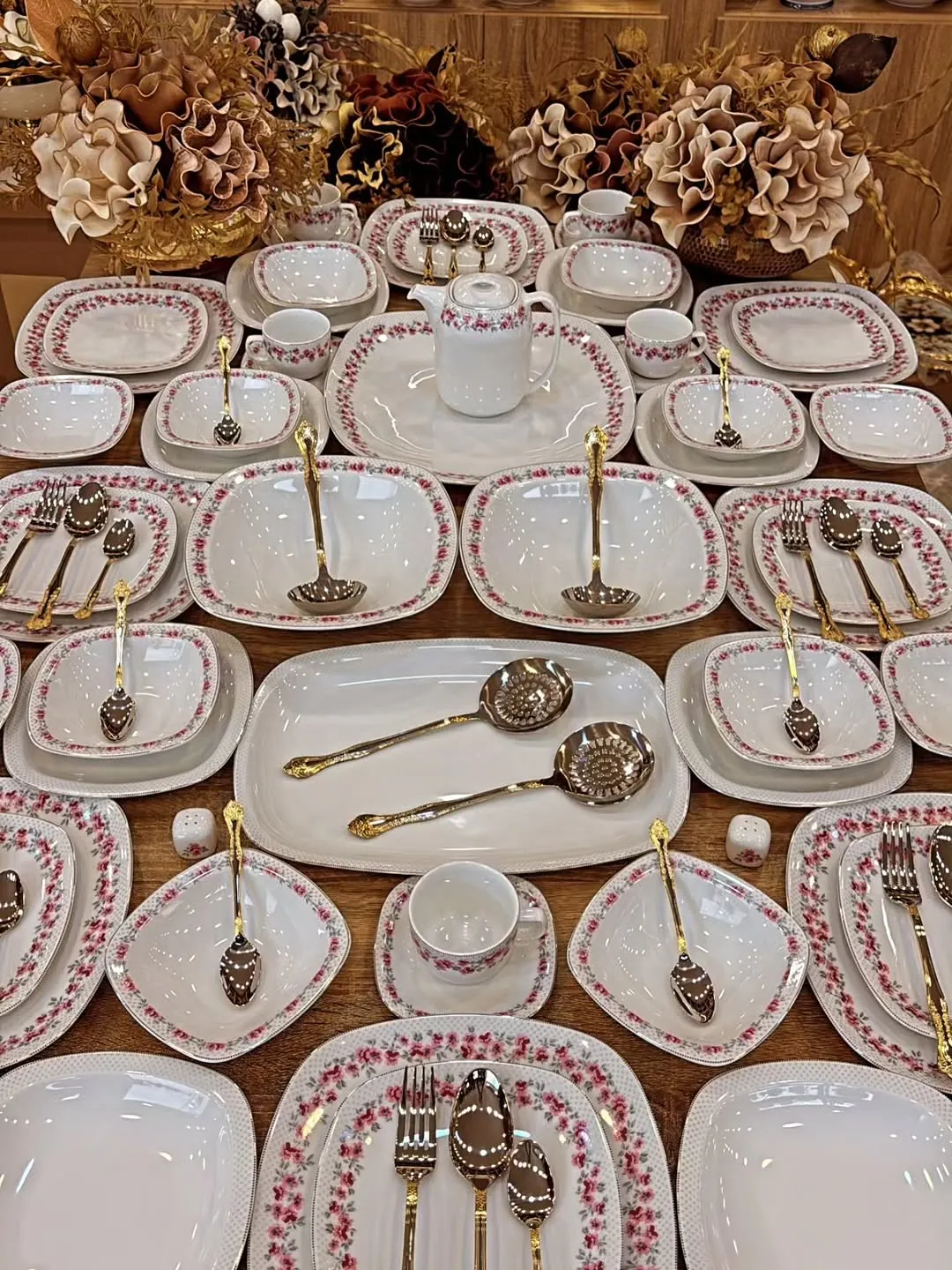Zarin 73-Piece Floral Dinner Set (12 Person)