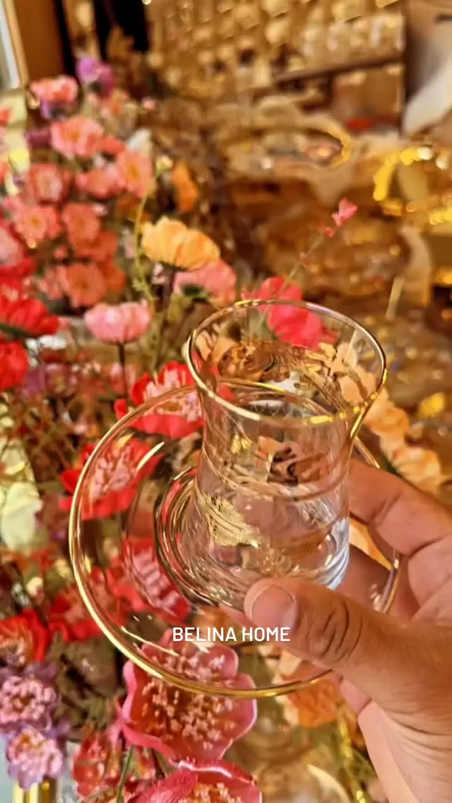Decorative Tea Cup and Saucer Set