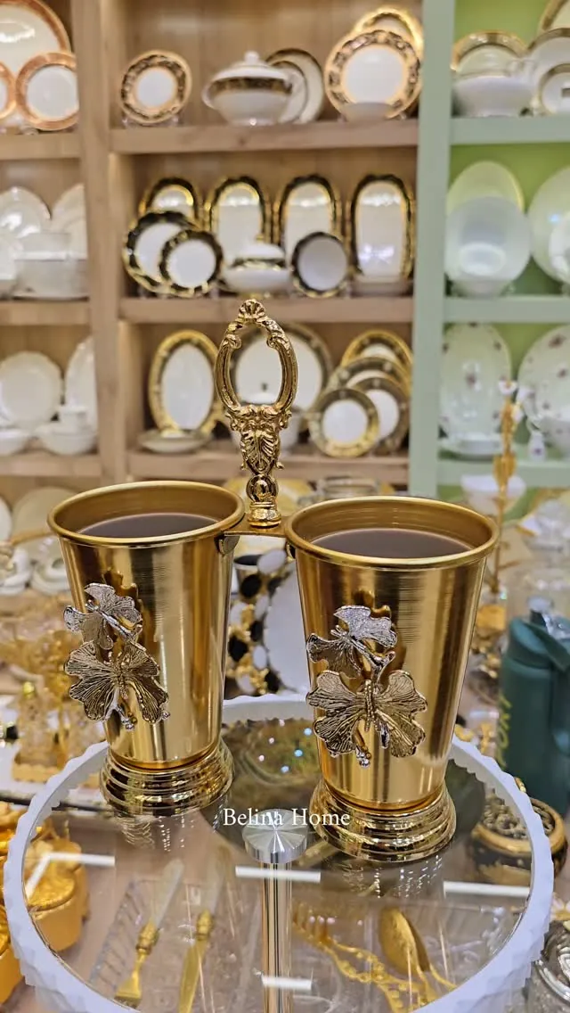 Gold Decorative Glass Set
