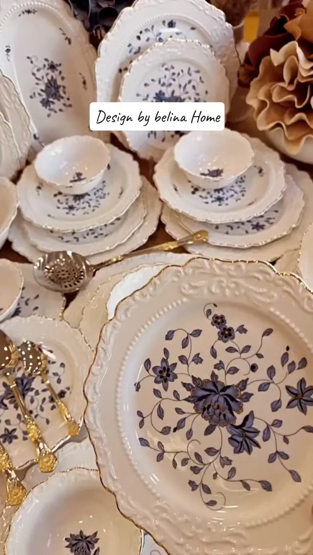 Floral Pattern Dinnerware Set