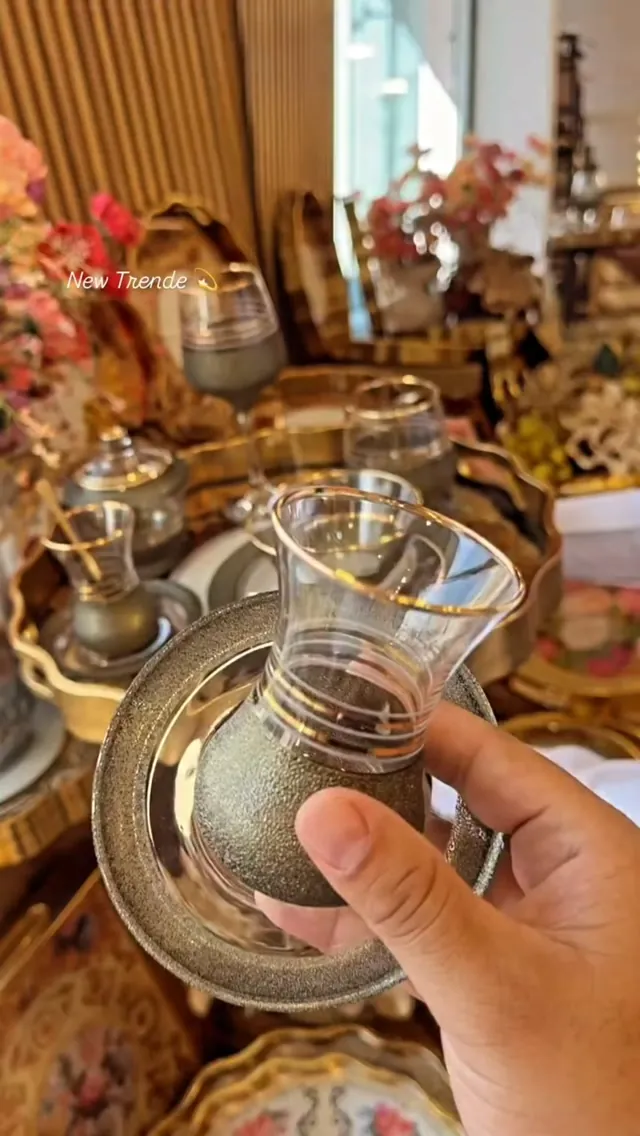 Elegant Glass Cup with Saucer