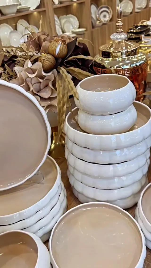 Elegant Ceramic Bowl and Plate Set