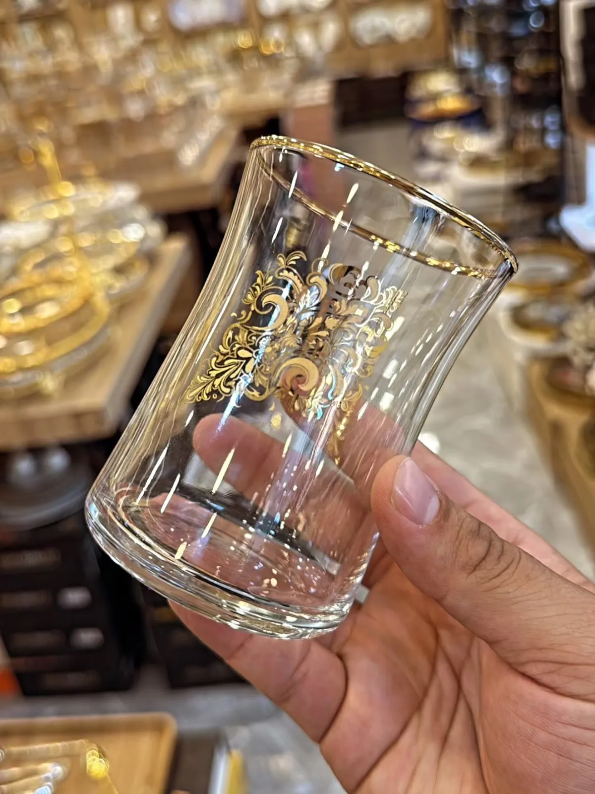 Elegant Glass Cup and Saucer Set