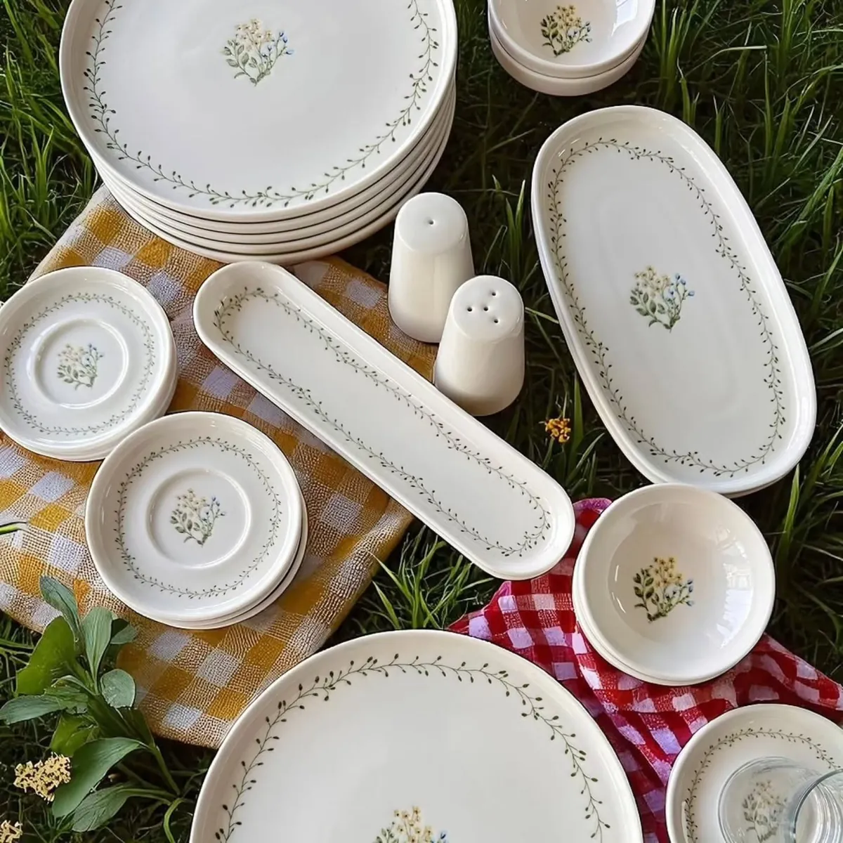 Floral Pattern Ceramic Dinnerware Set