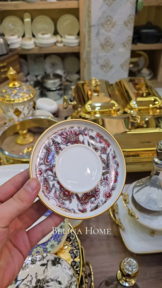 Decorative Coffee Cup and Saucer