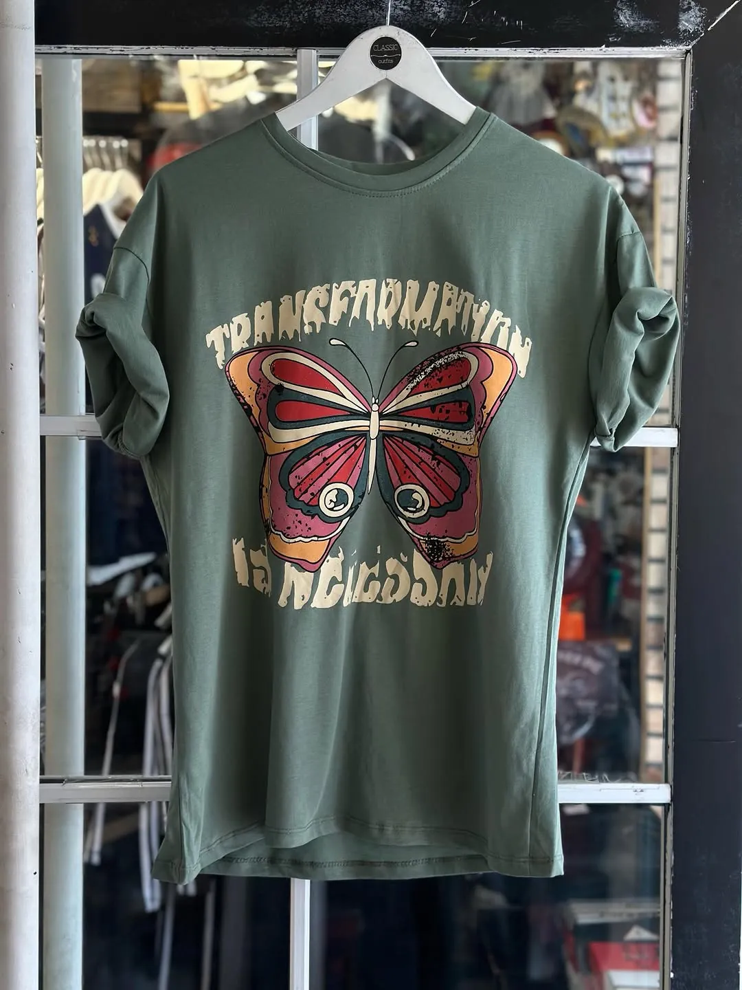 Red Butterfly Graphic T-Shirt