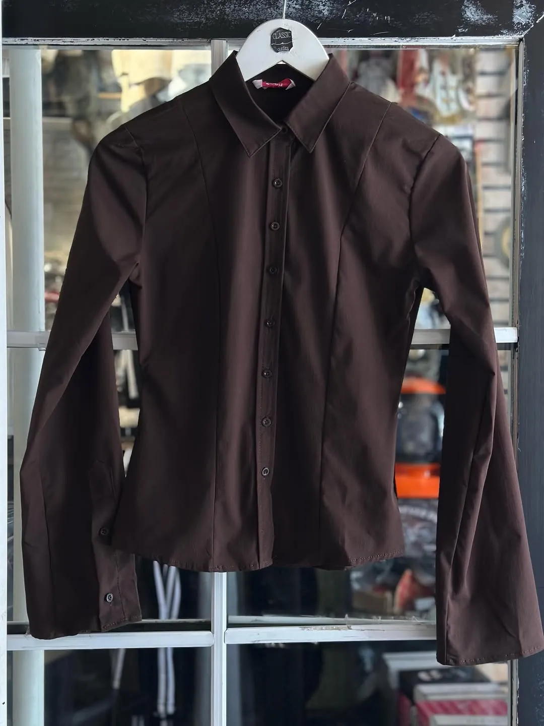 New White Long Sleeve Button-Up Shirt