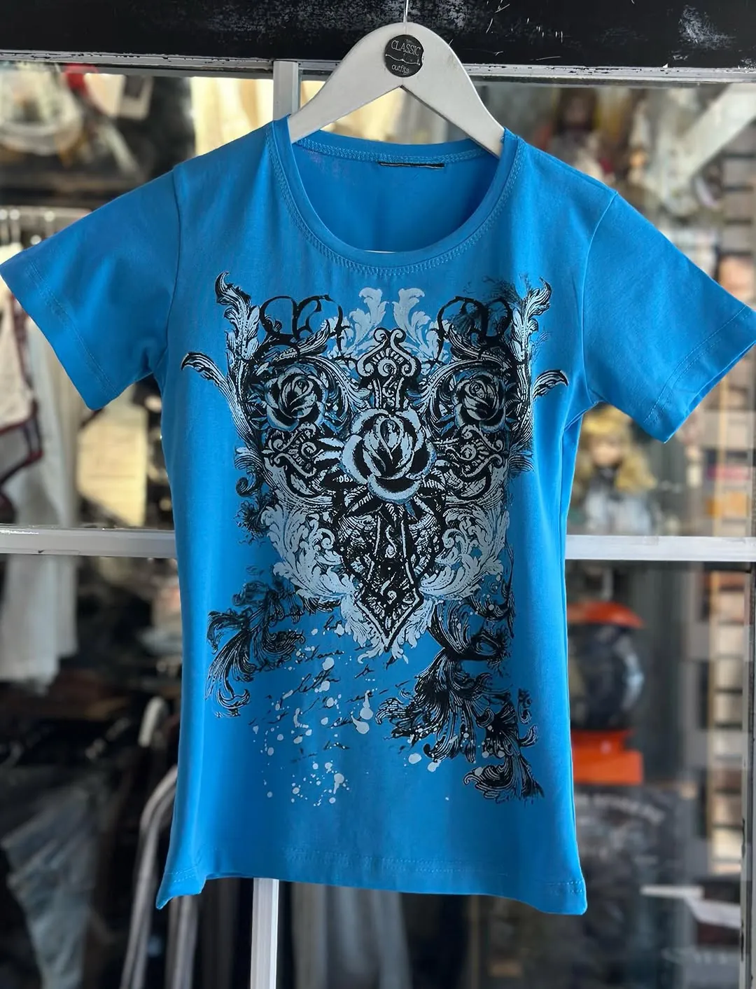 Blue Graphic Print T-Shirt