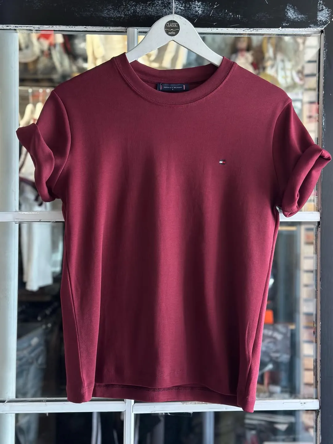 Tommy Hilfiger Maroon Short Sleeve T-Shirt