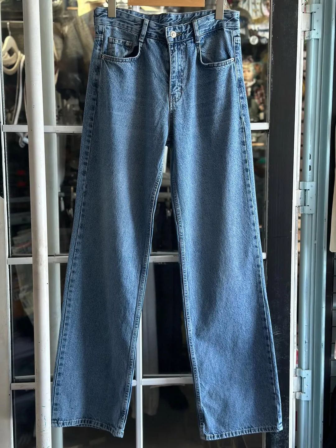 New Blue Wide-Leg Denim Jeans