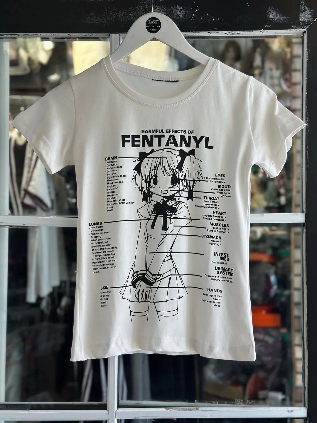 White Fentanyl Graphic T-Shirt