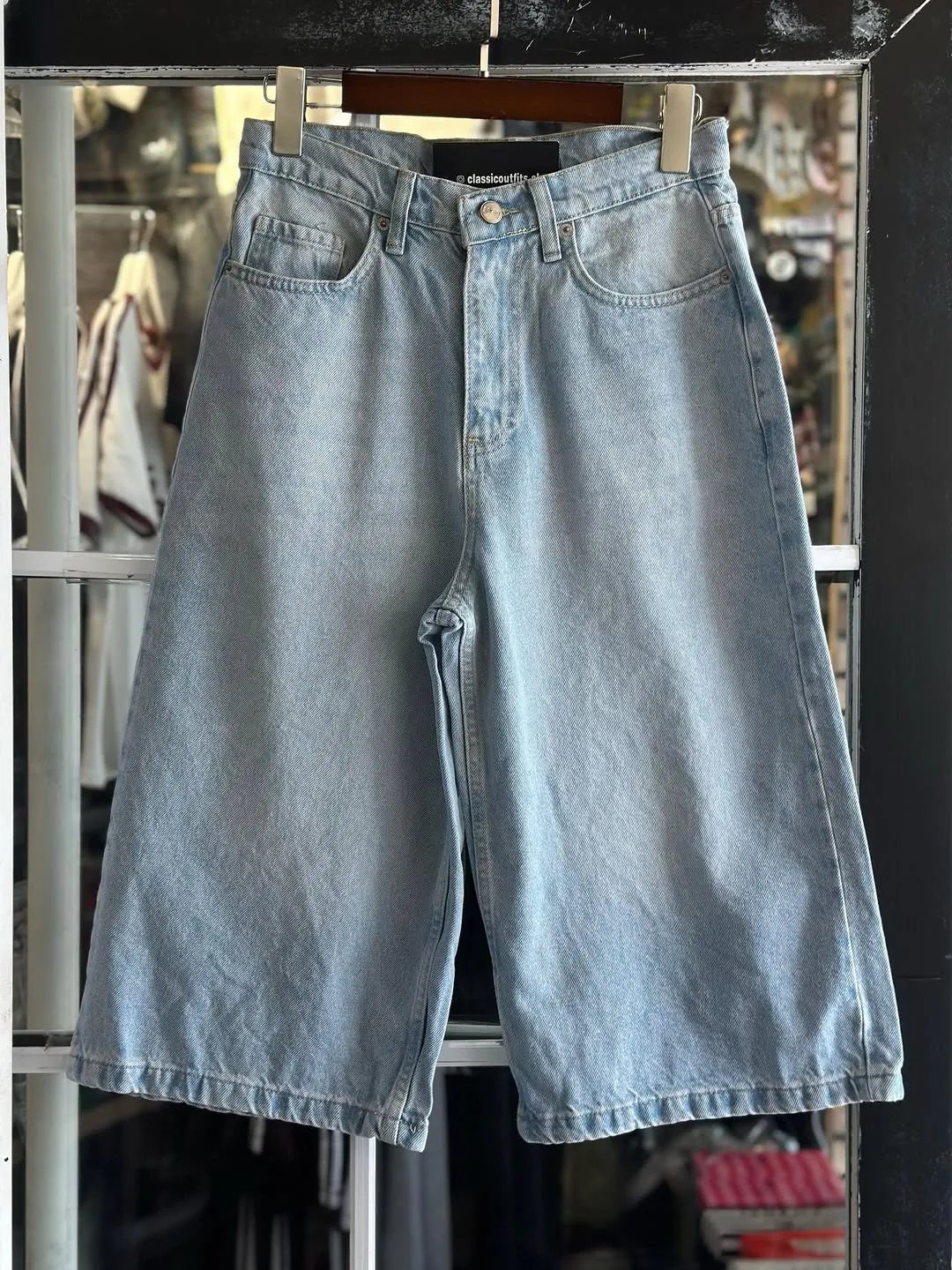Light Blue Denim Bermuda Shorts