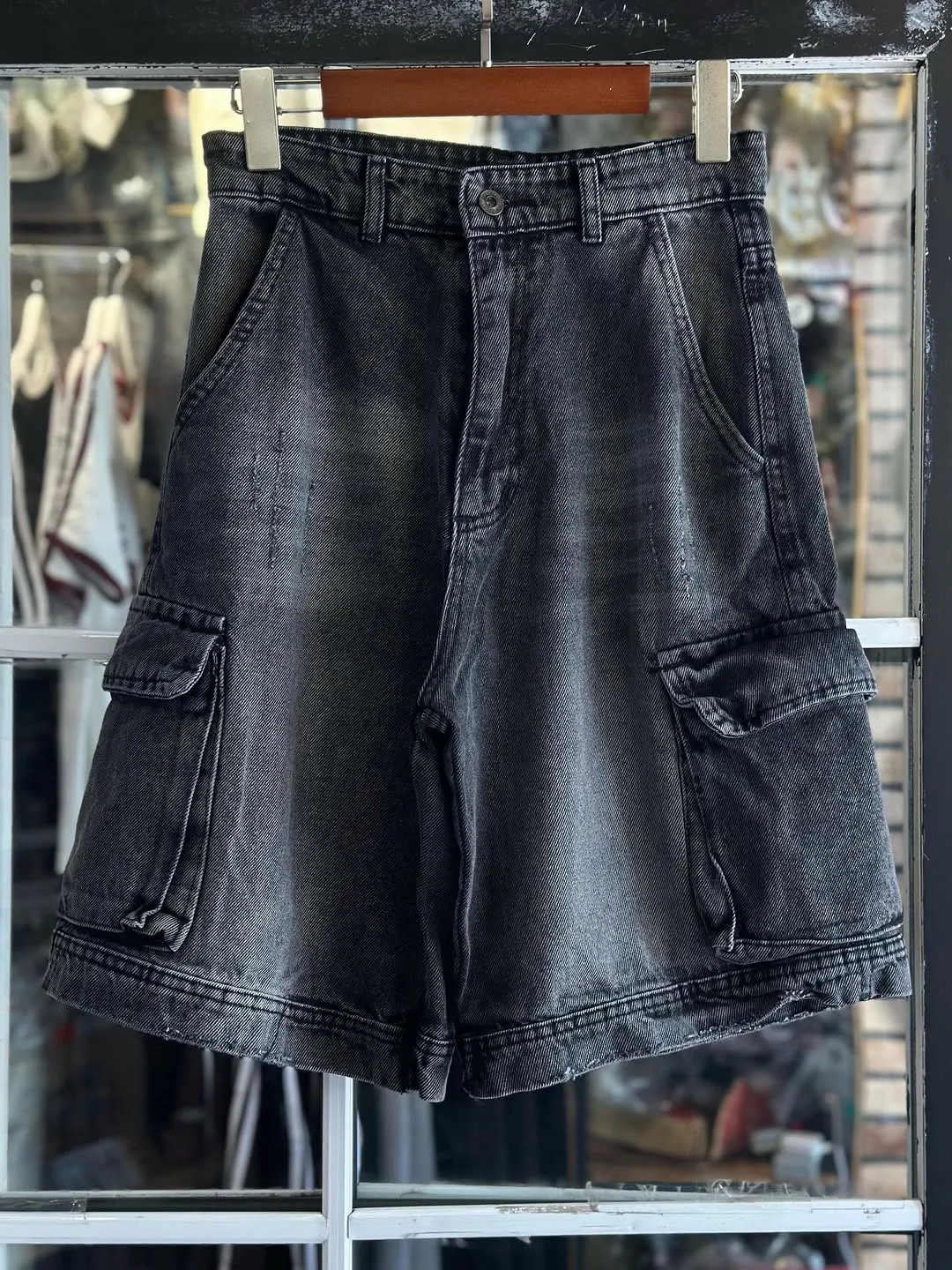 Denim Cargo Shorts