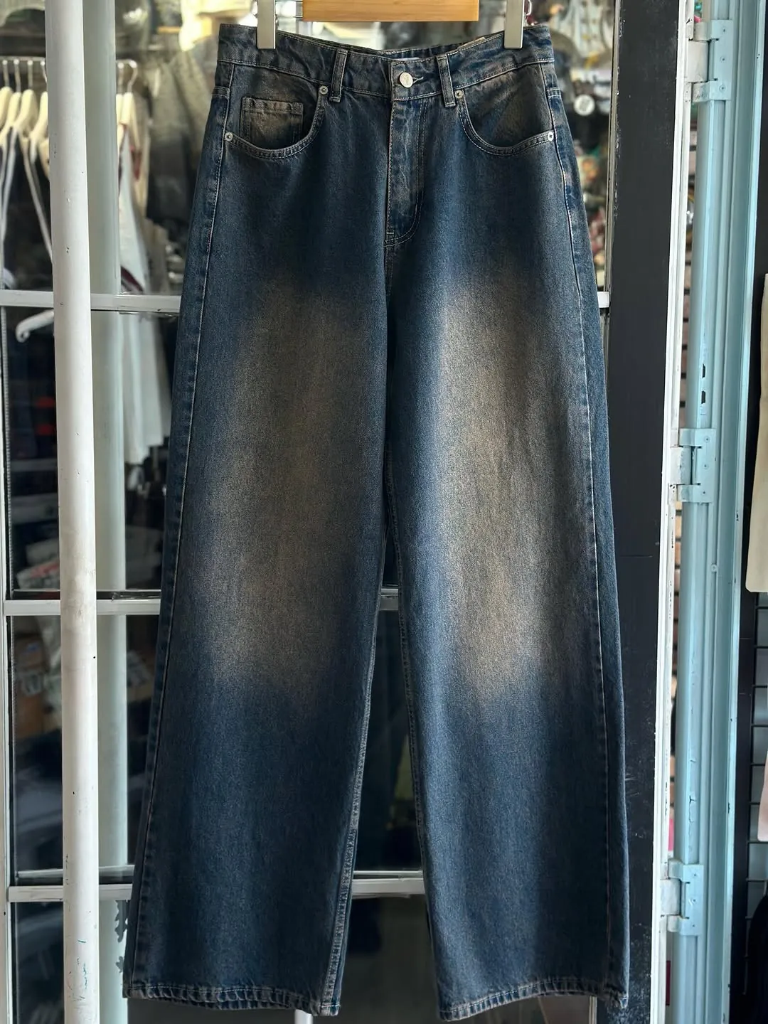 New Wide Leg Blue Jeans
