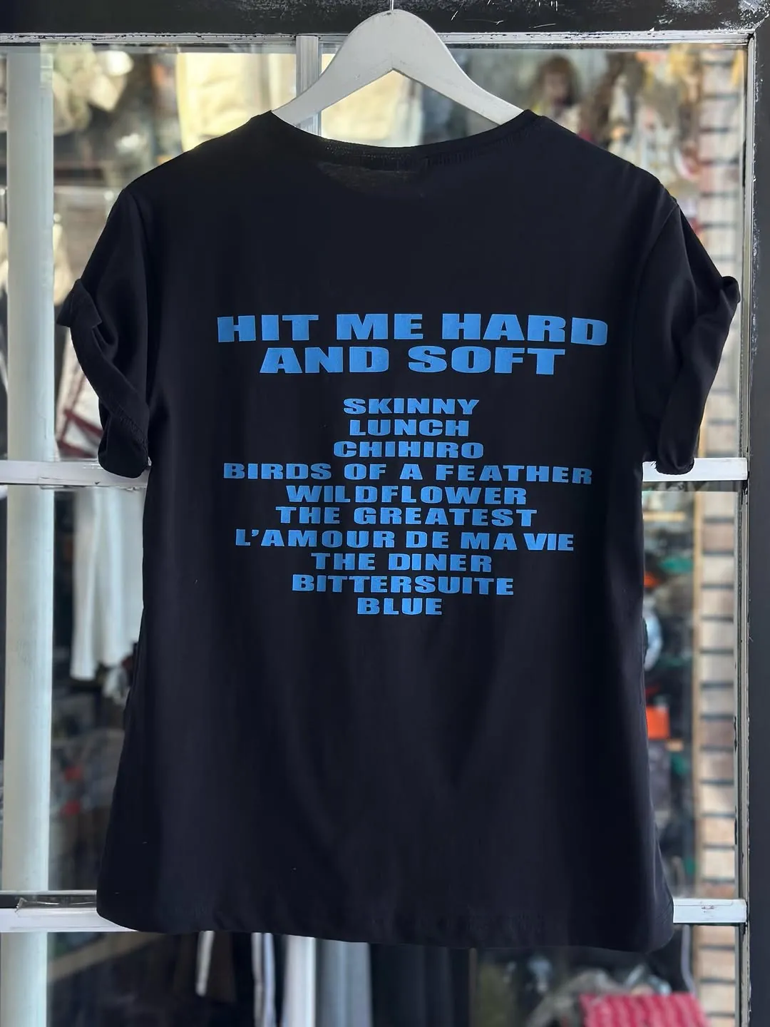 Black Graphic T-Shirt "Hit Me Hard and Soft"