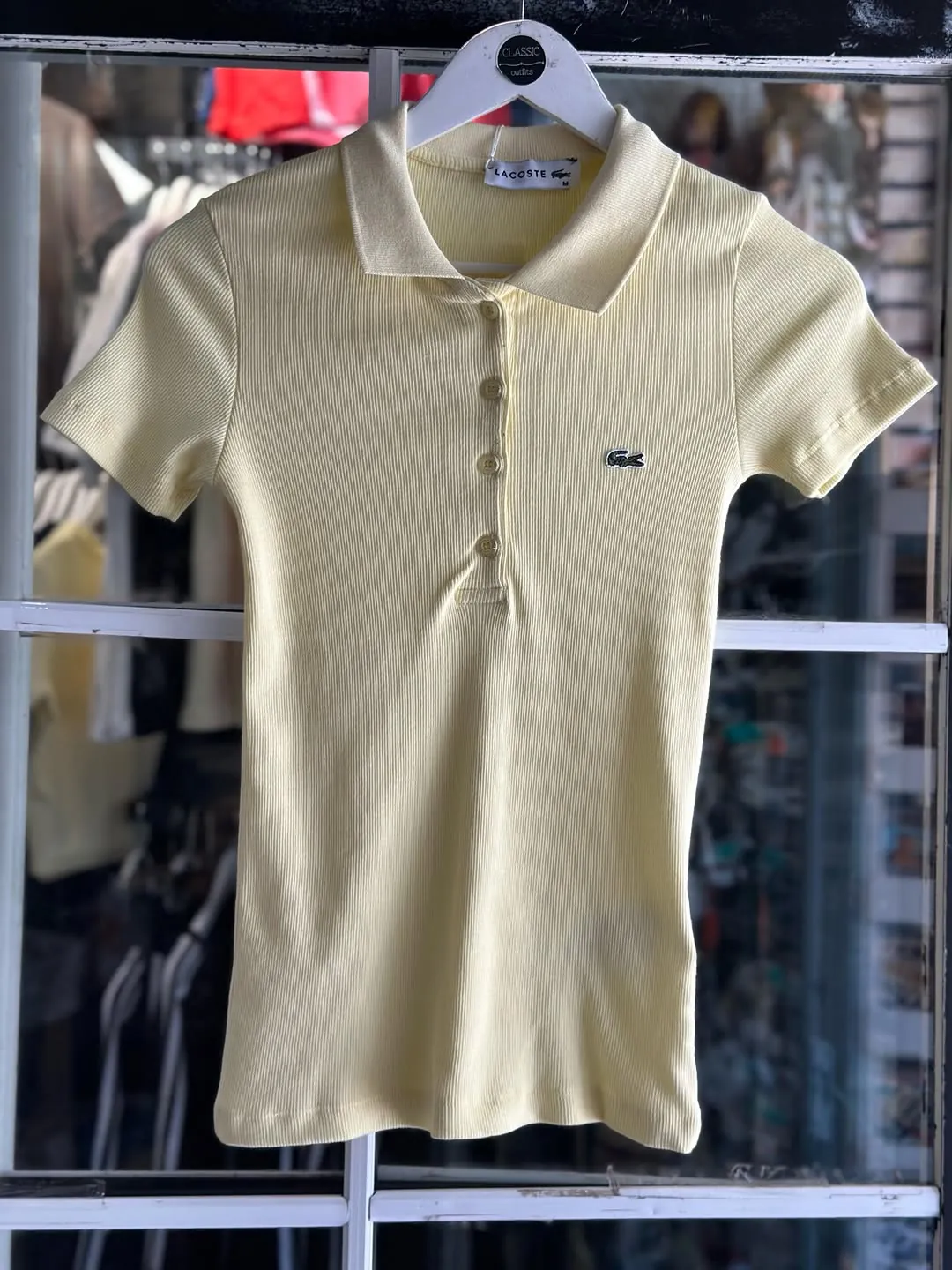Lacoste Black Ribbed Polo Shirt