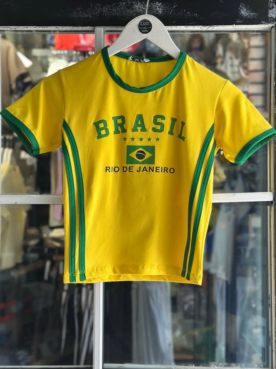 Brasil Rio de Janeiro Yellow Crop Top