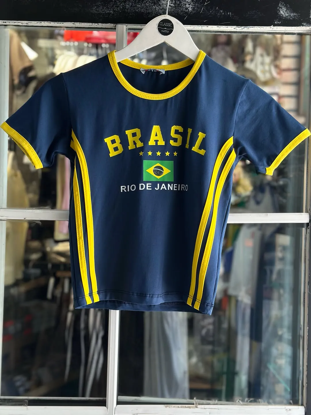 Brasil Rio de Janeiro Yellow Crop Top
