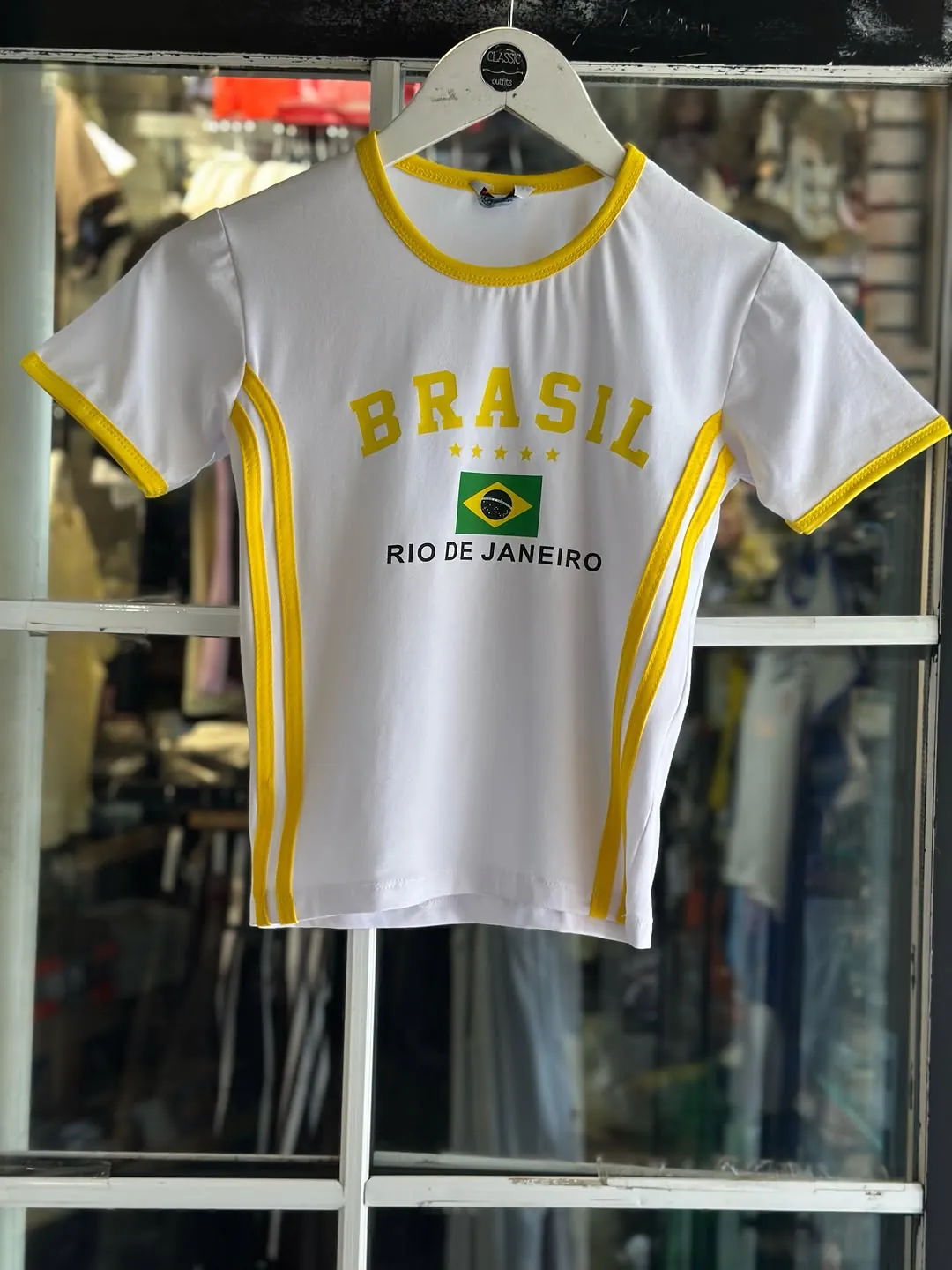 Brasil Rio de Janeiro Yellow Crop Top