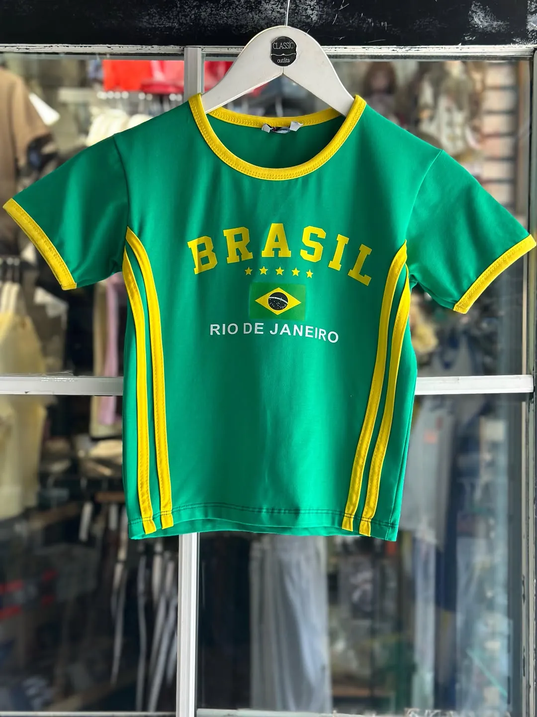 Brasil Rio de Janeiro Yellow Crop Top