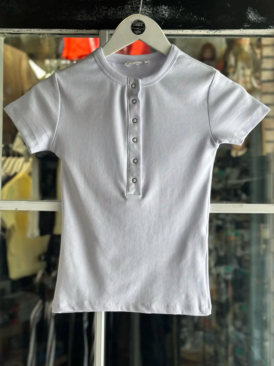 White Henley T-Shirt