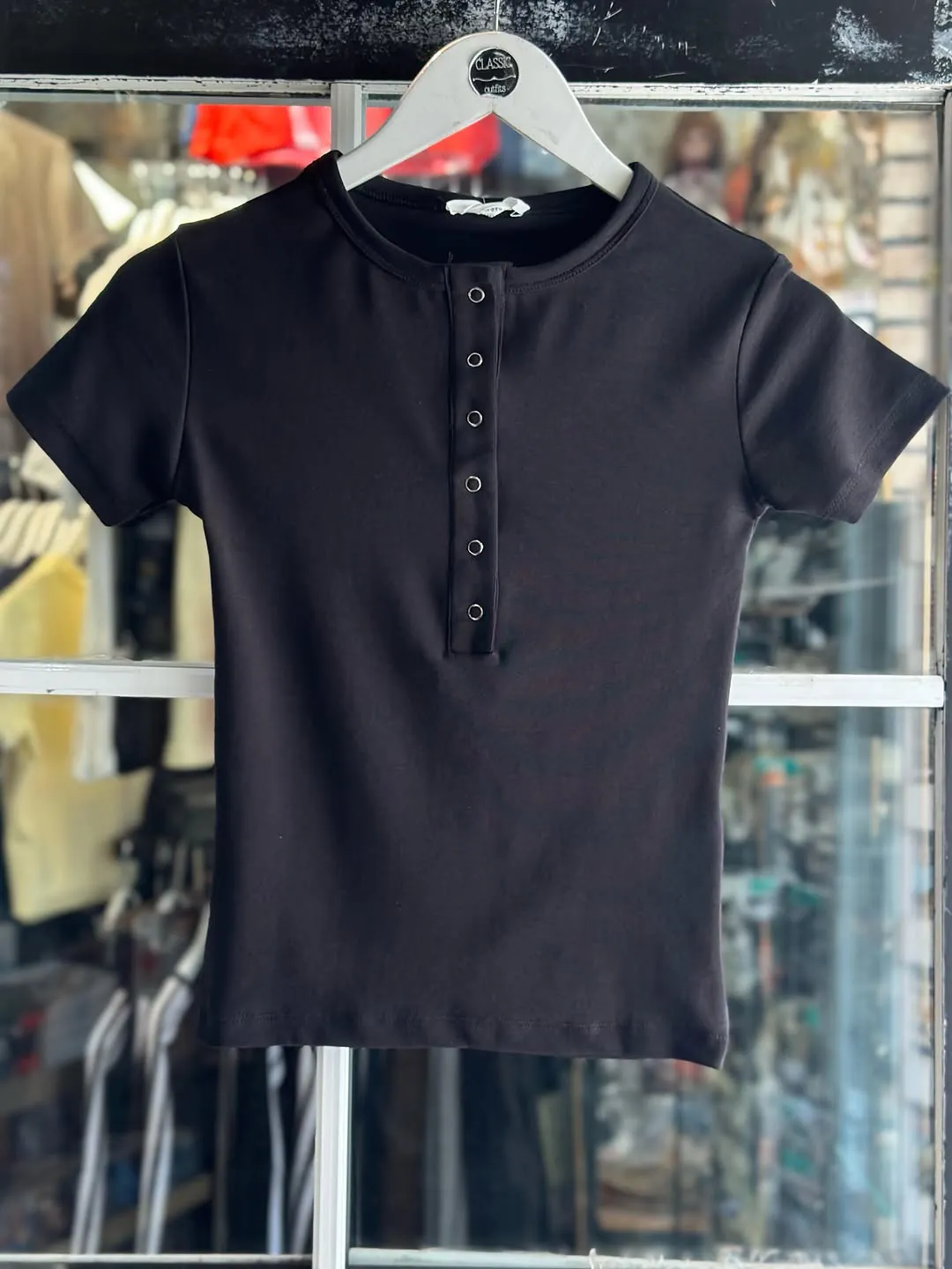White Henley T-Shirt