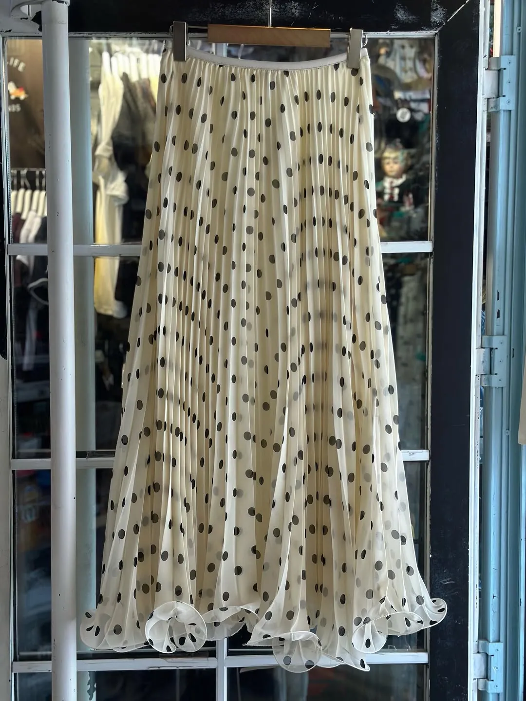 Pleated Polka Dot Skirt