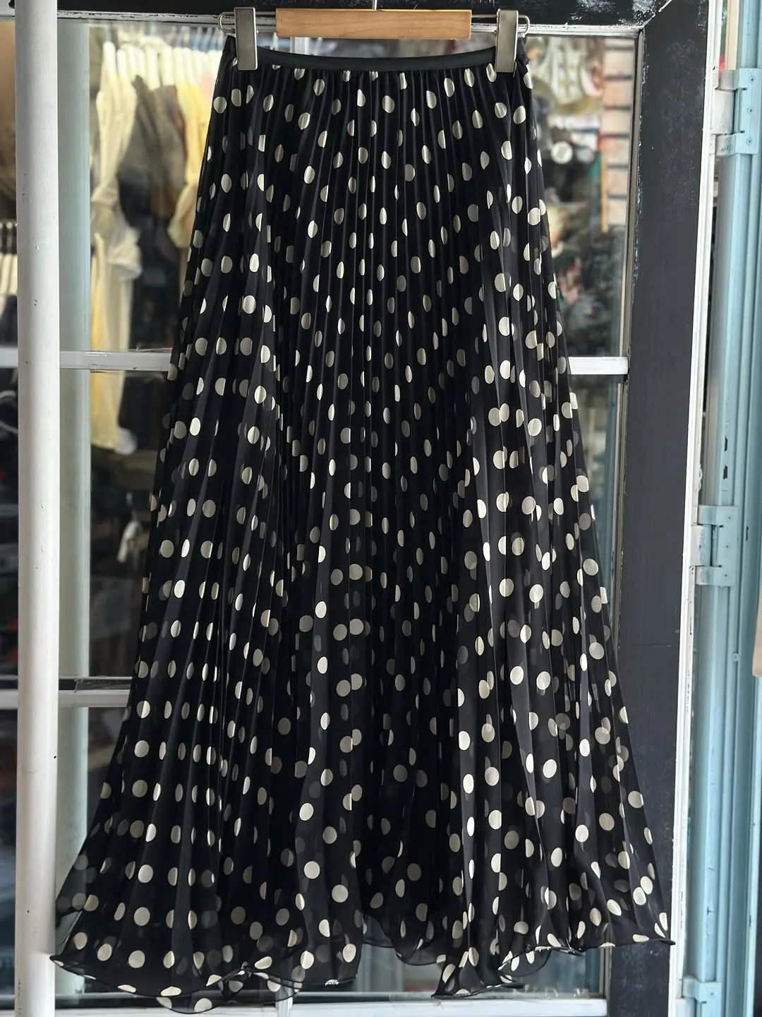 Pleated Polka Dot Skirt