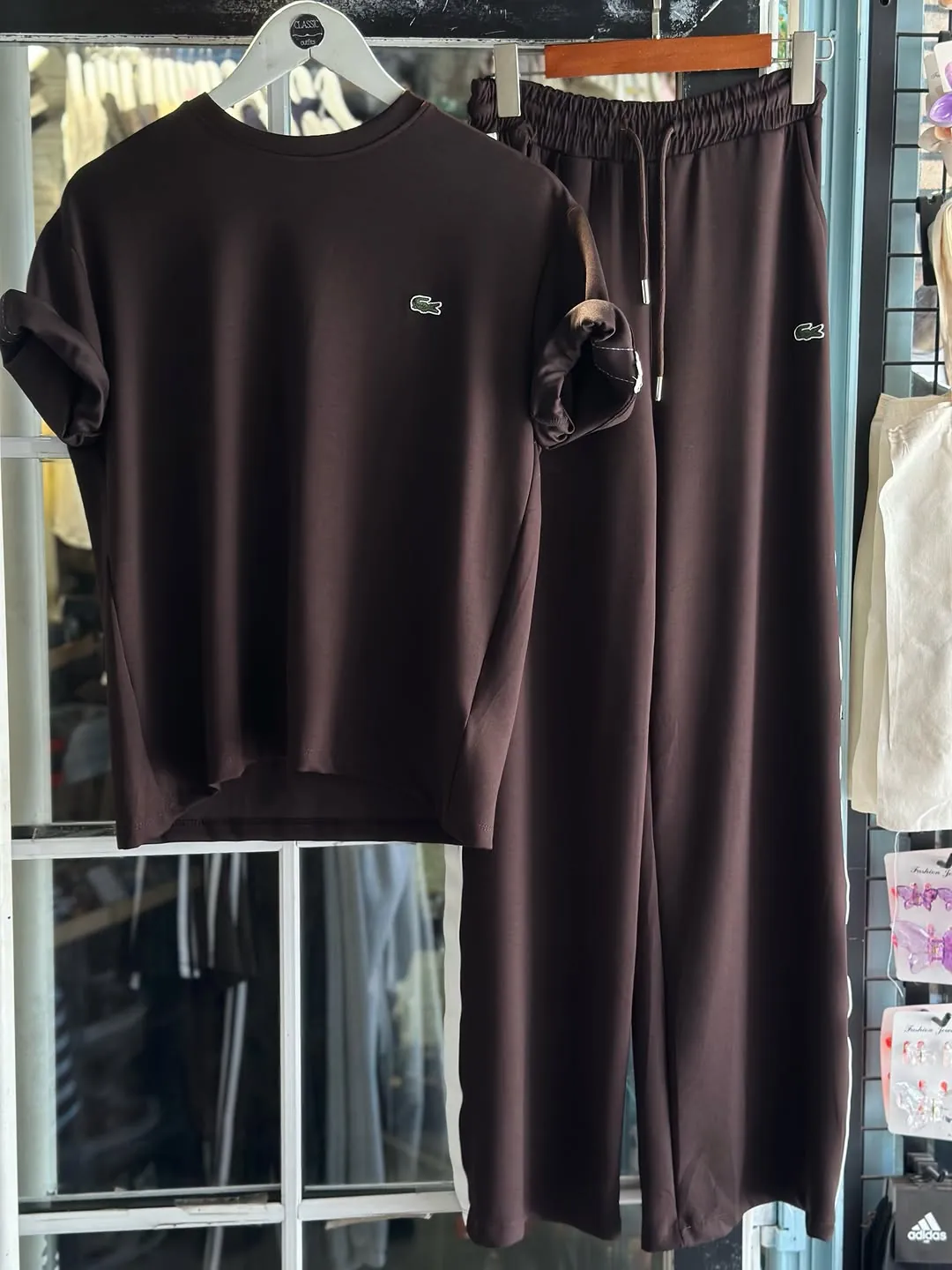 Lacoste Maroon Tracksuit Set