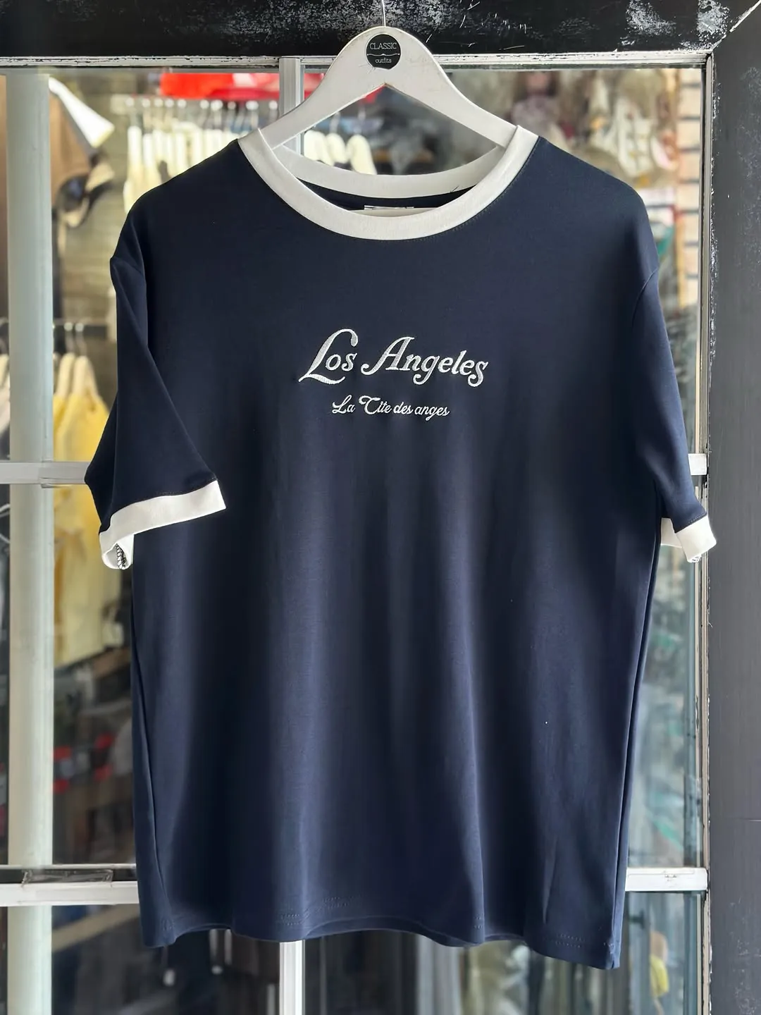 Navy Blue "Los Angeles" Printed T-Shirt