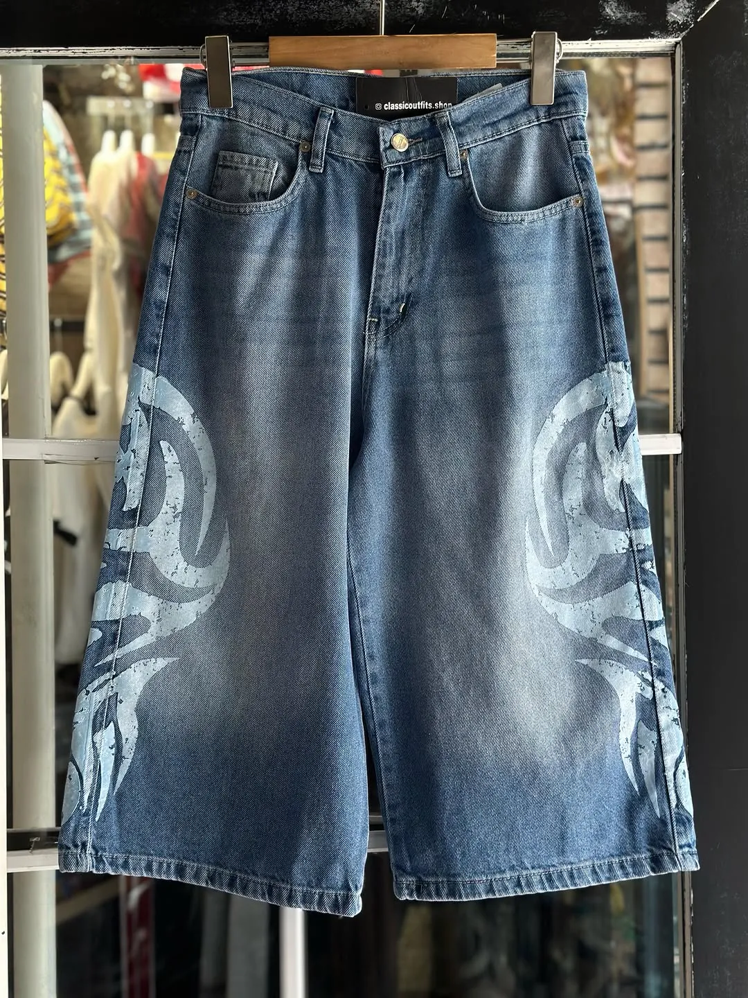 New Graphic Denim Shorts