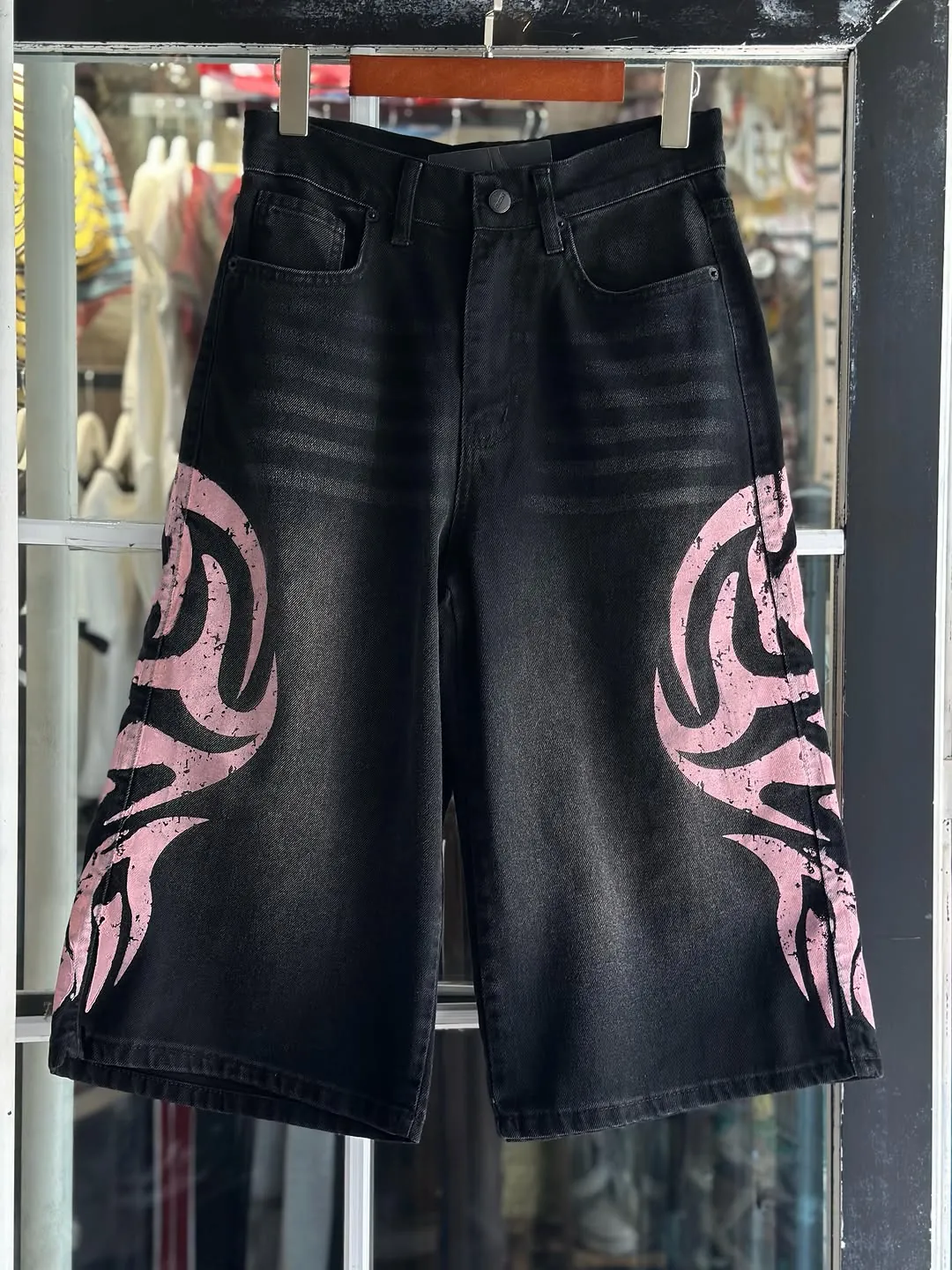 New Graphic Denim Shorts