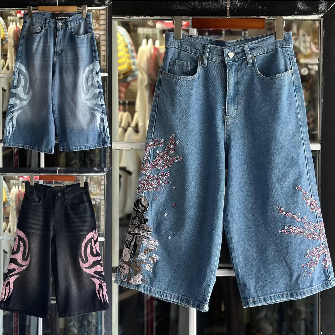 Denim Shorts and Button-Up Shirts