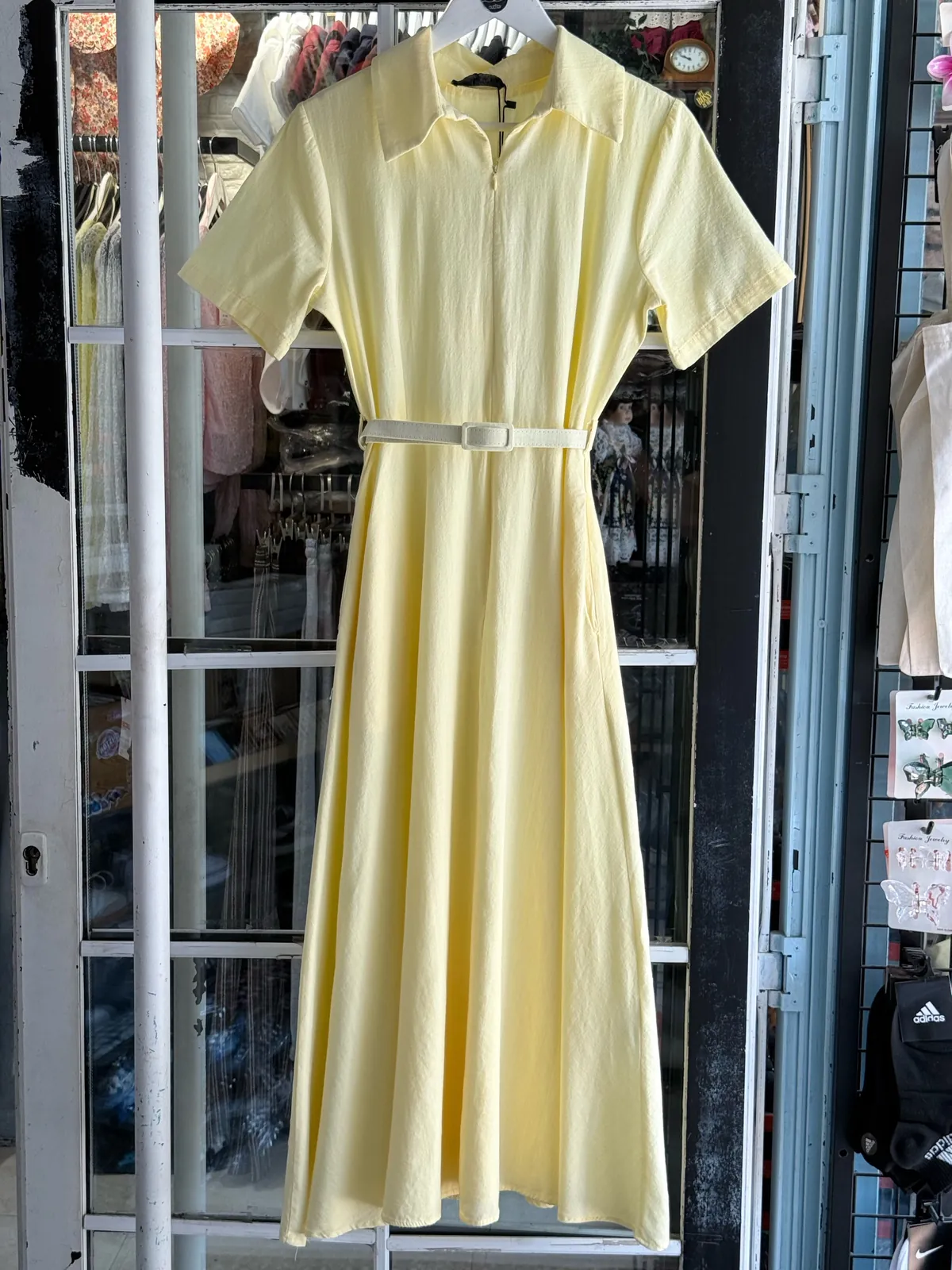 Yellow Short-Sleeve Dress