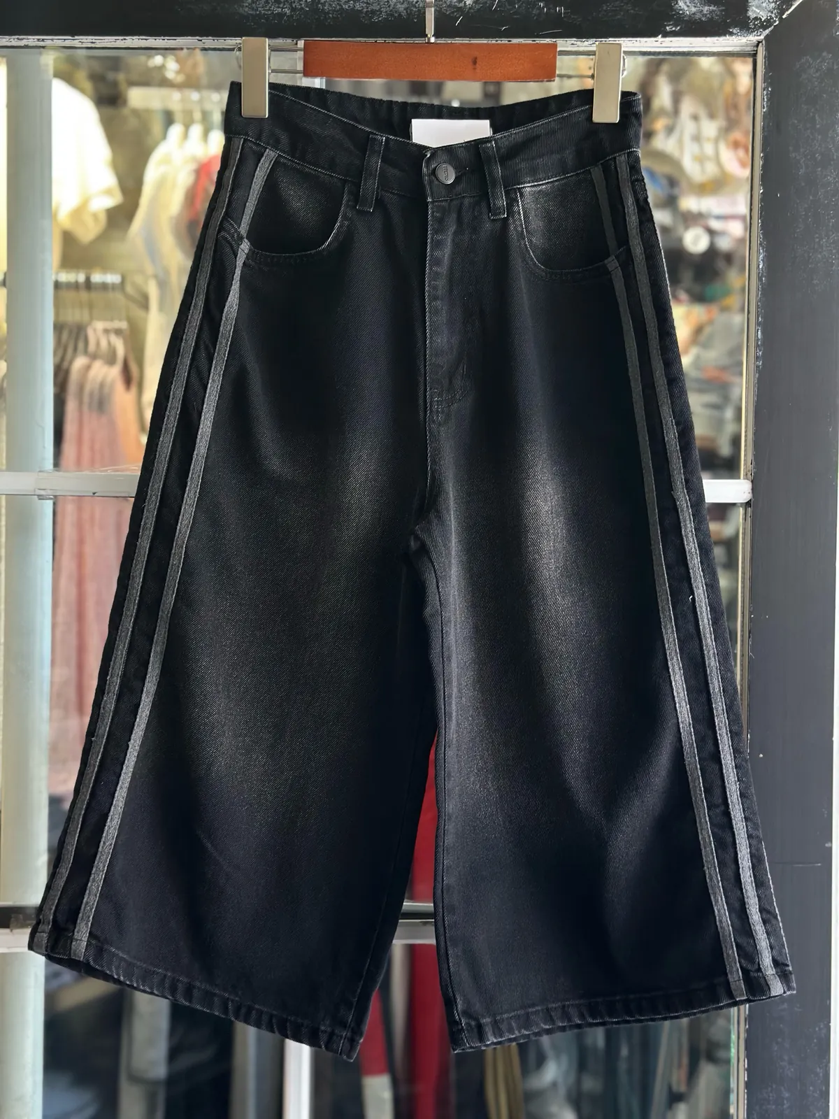 Denim Wide-Leg Pants