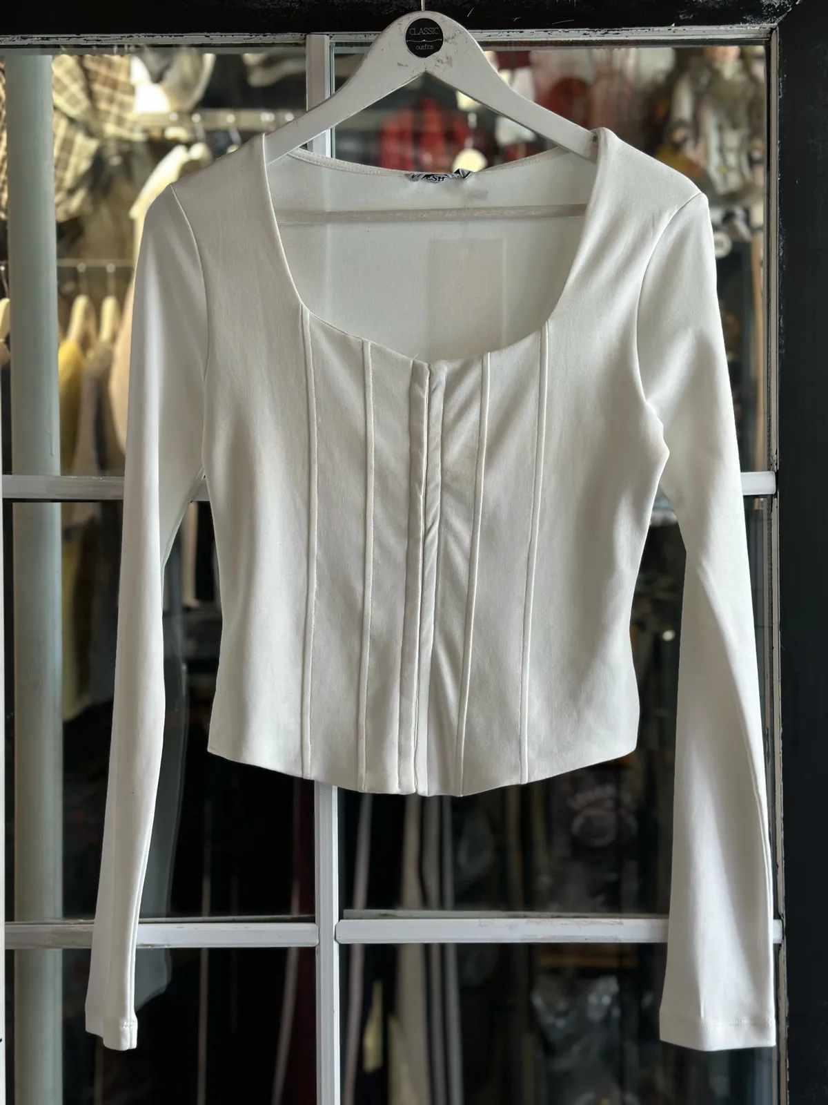 White Long Sleeve Top