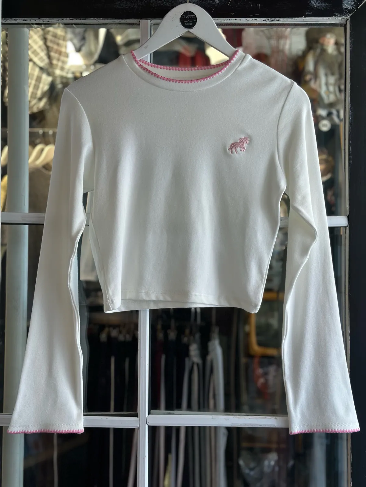 Navy Blue Long Sleeve Top