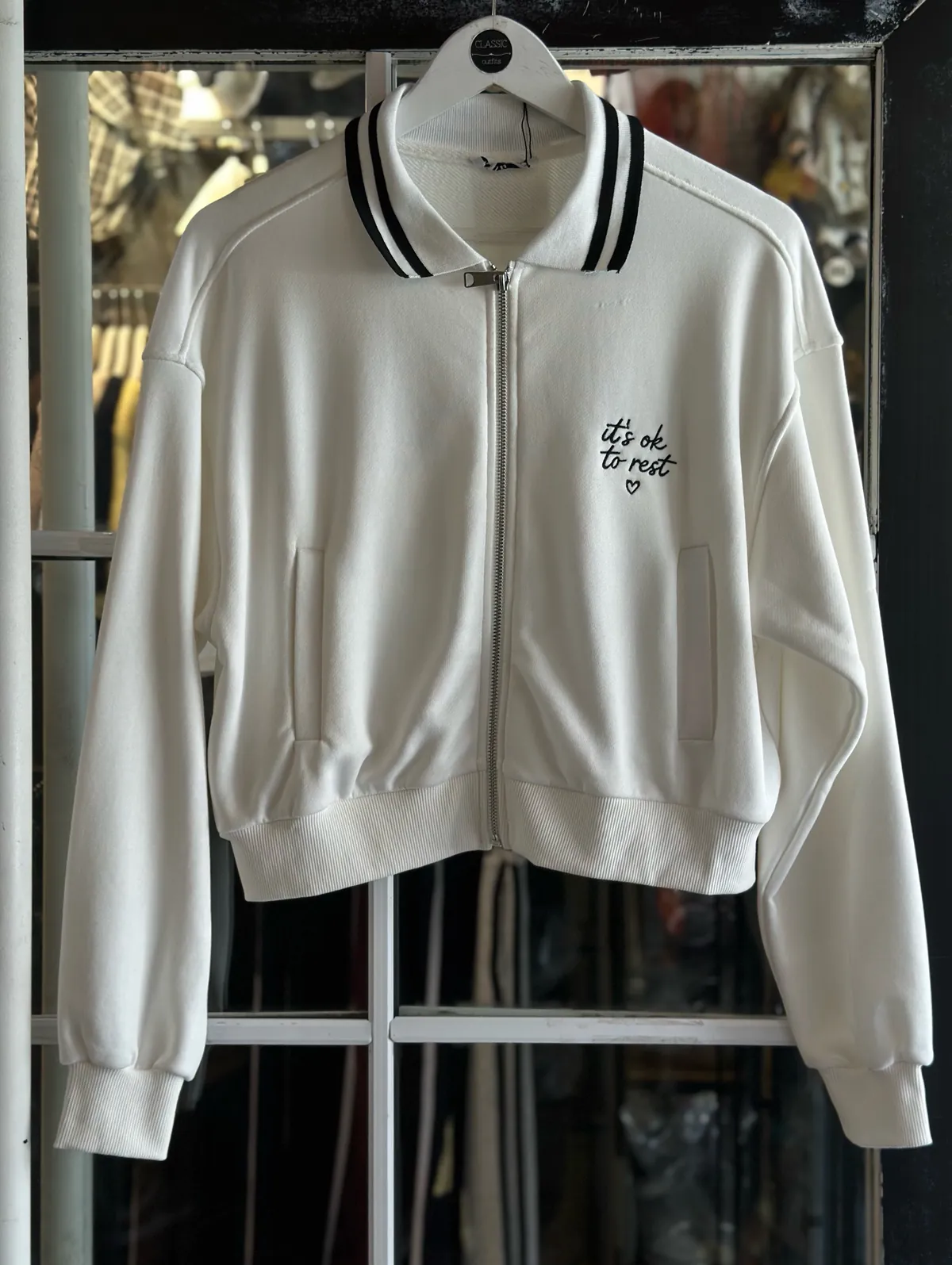 Navy Blue Bomber Jacket