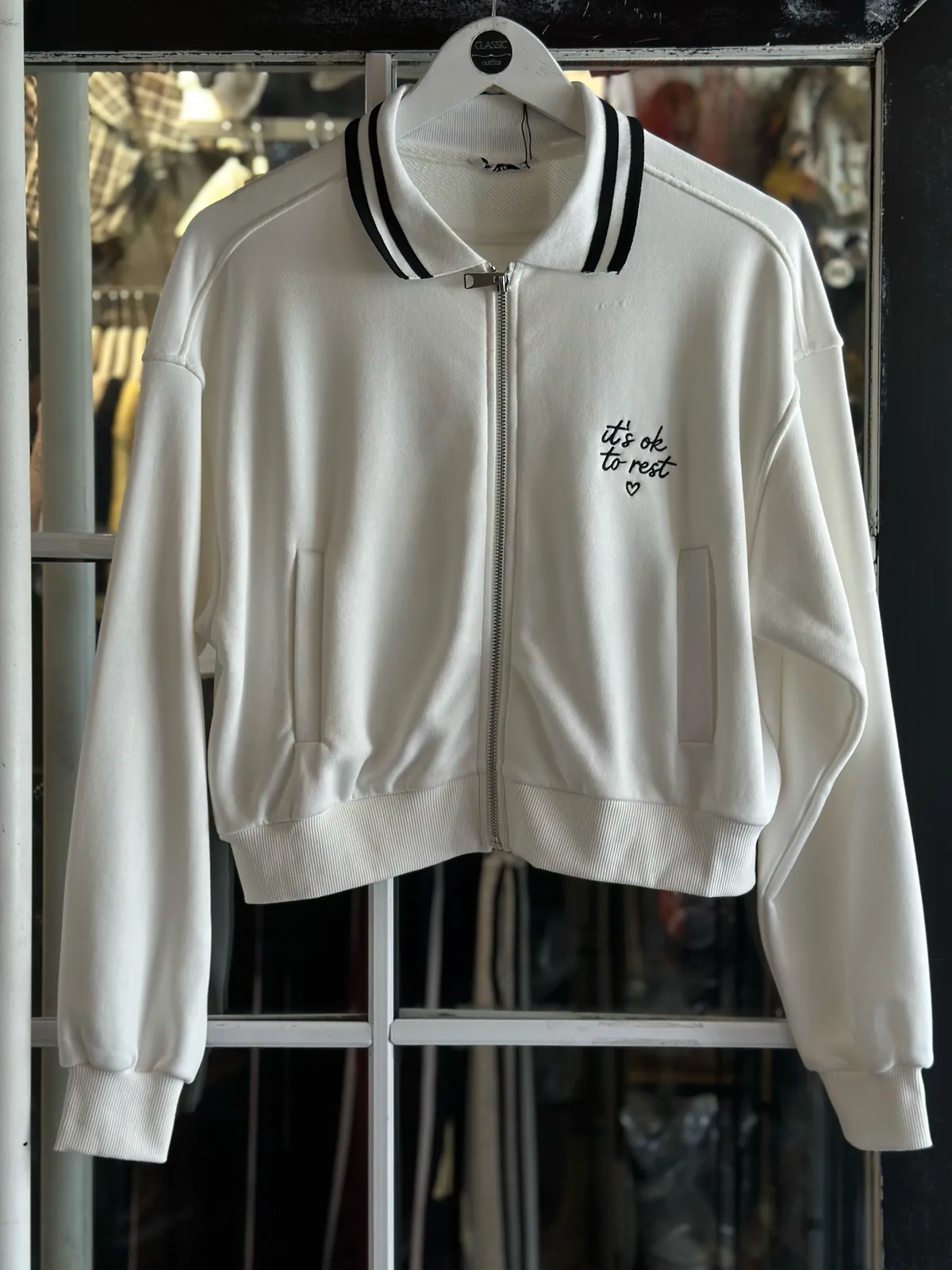 Navy Blue Bomber Jacket