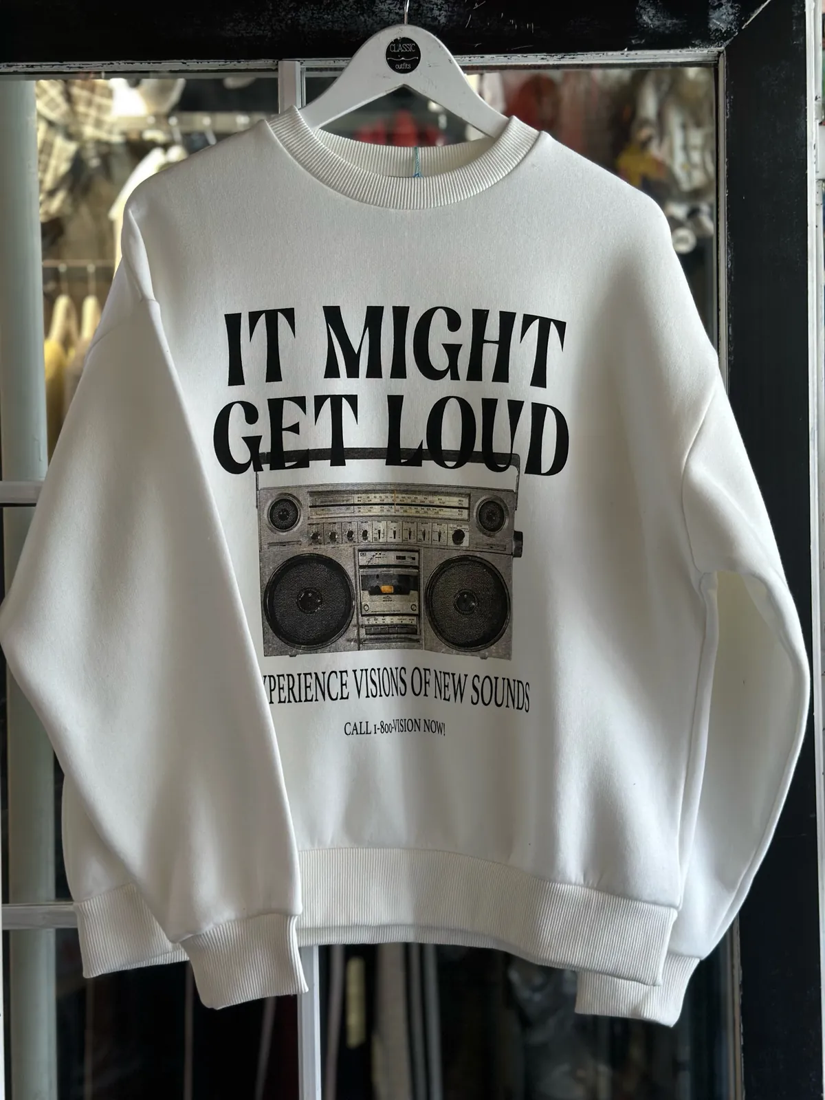 White Graphic Sweatshirt