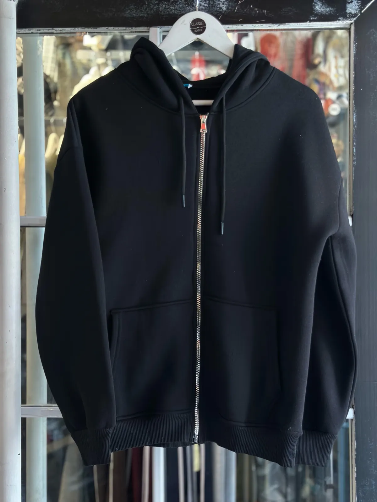 Grey Hoodie with Lace Wing Design