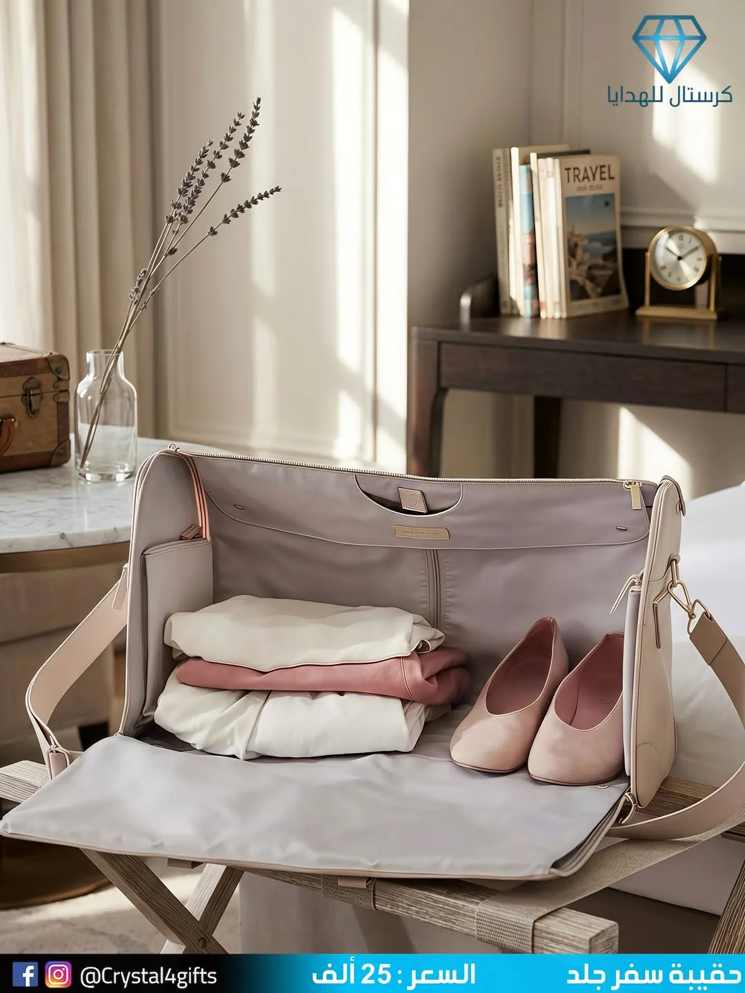 Leather travel bag