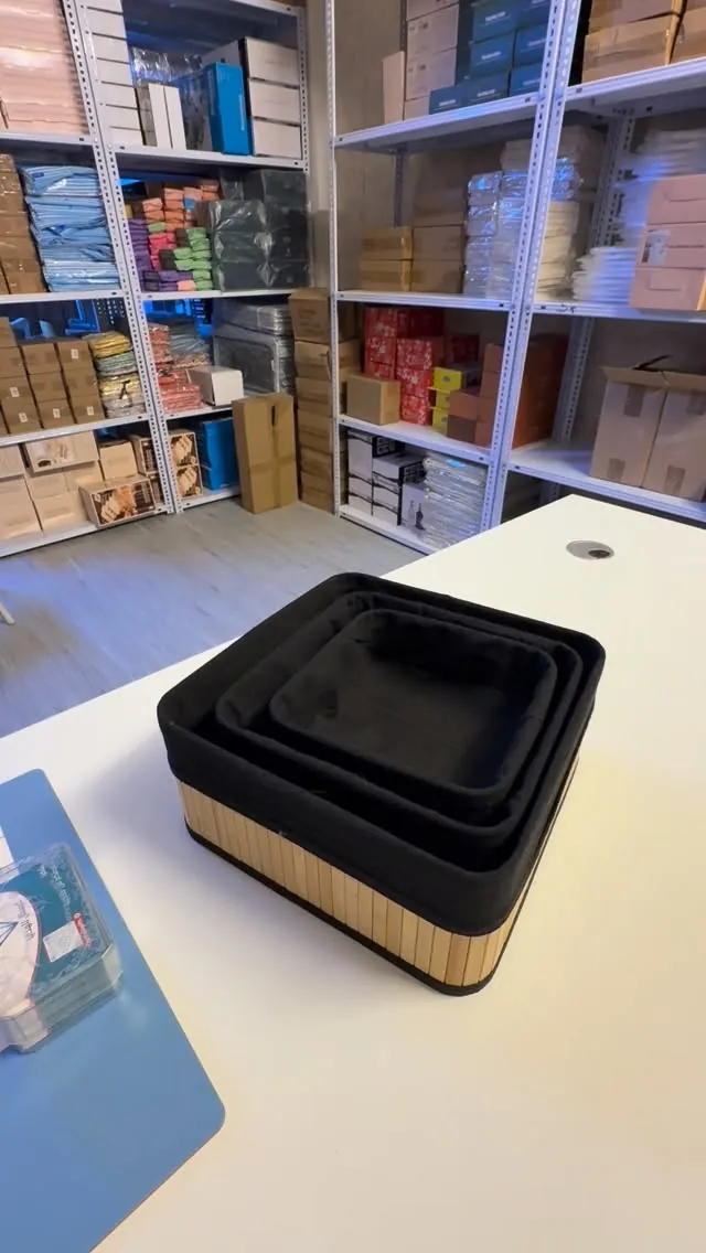 Square Wicker Basket Set