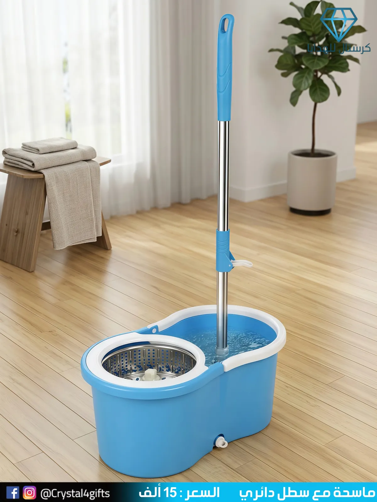 Mop with Round Bucket