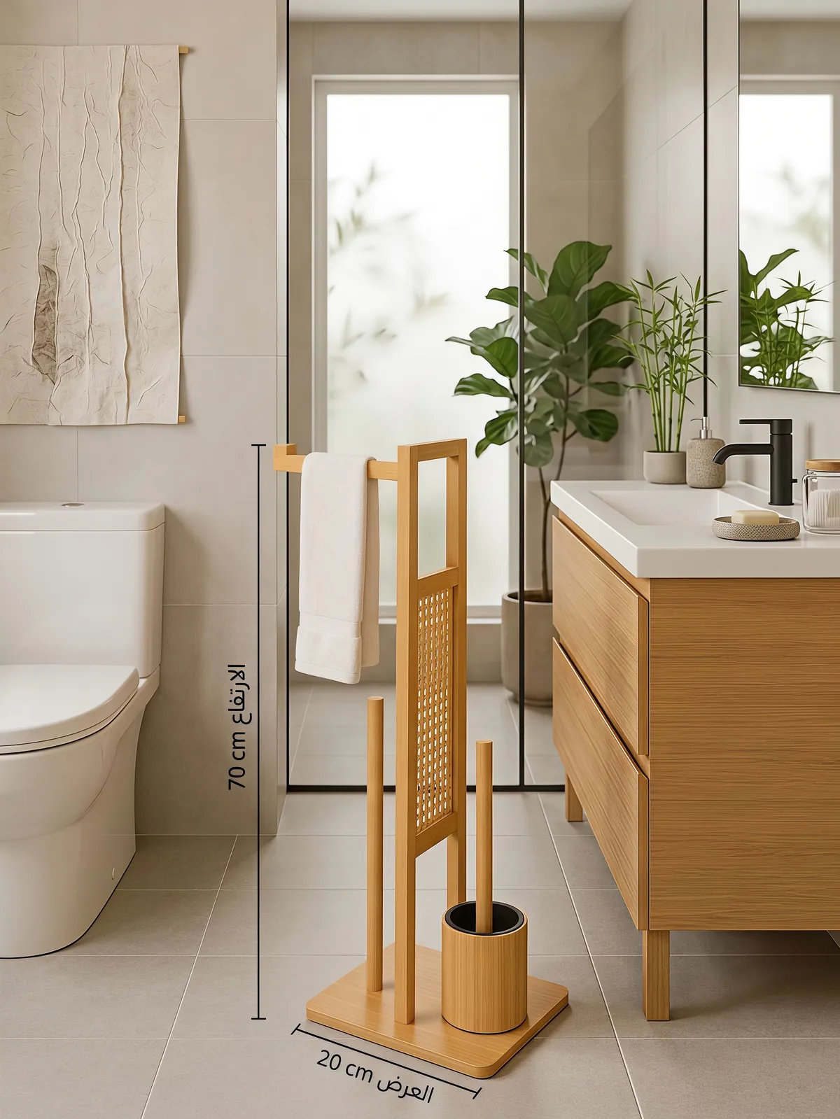 Wooden Bathroom Stand