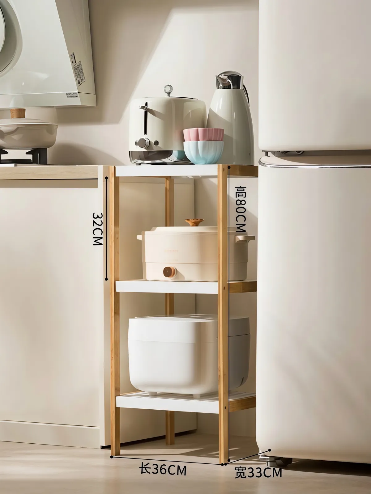 3-Tier Bamboo Wood Shelf