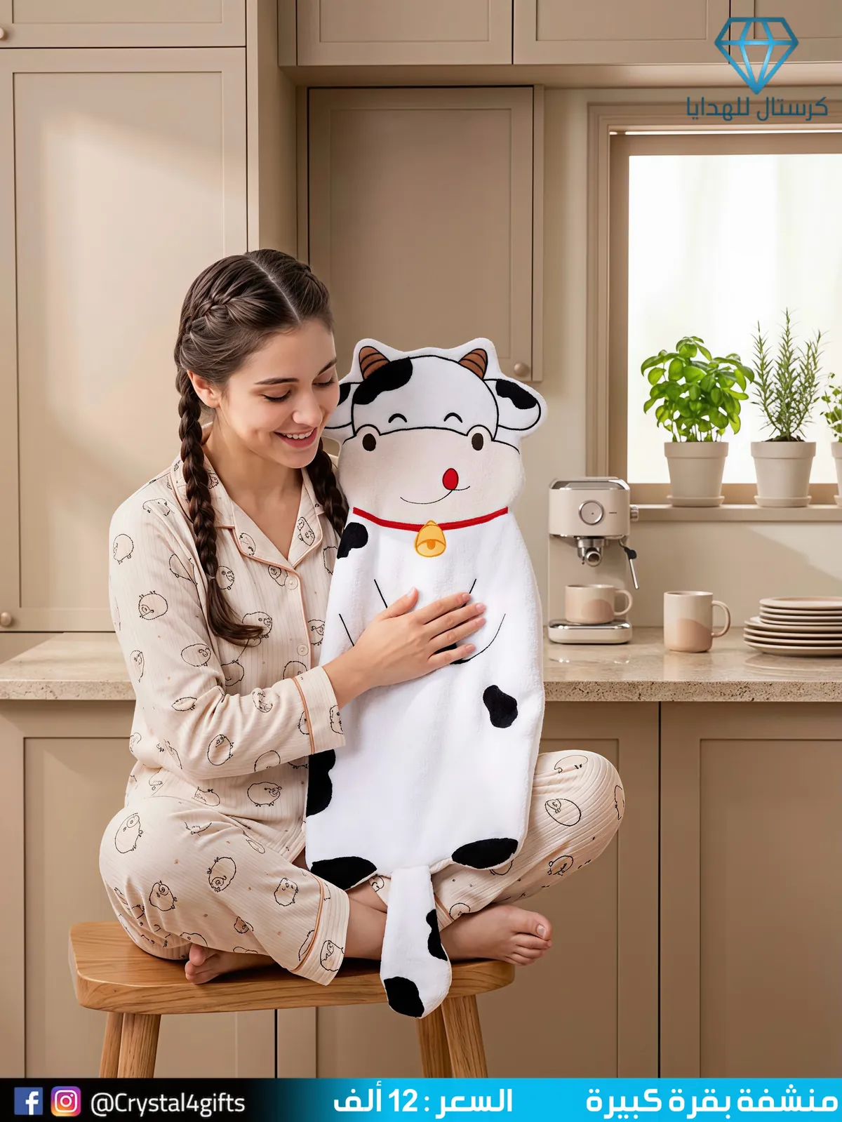 Large Cow Towel